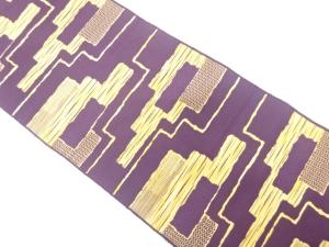 アンティーク　抽象霞模様織り出し名古屋帯（着用可）